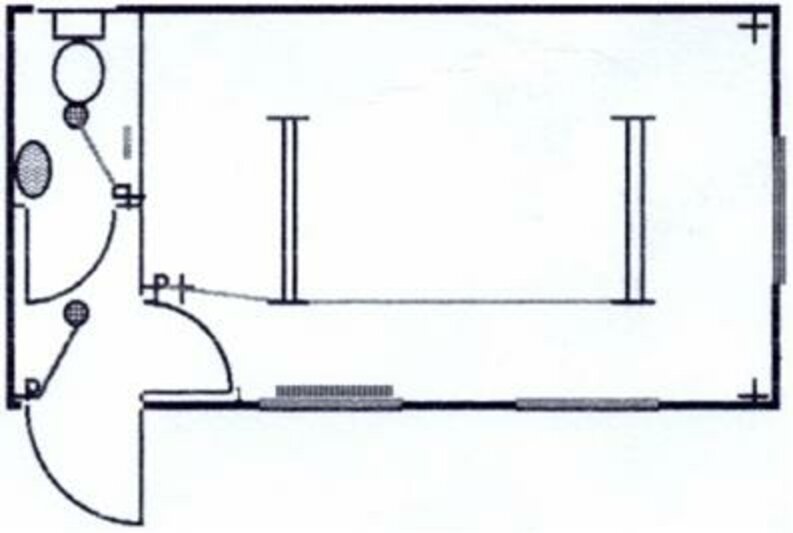 Bureaucontainer 6x3m + wc + waterbak